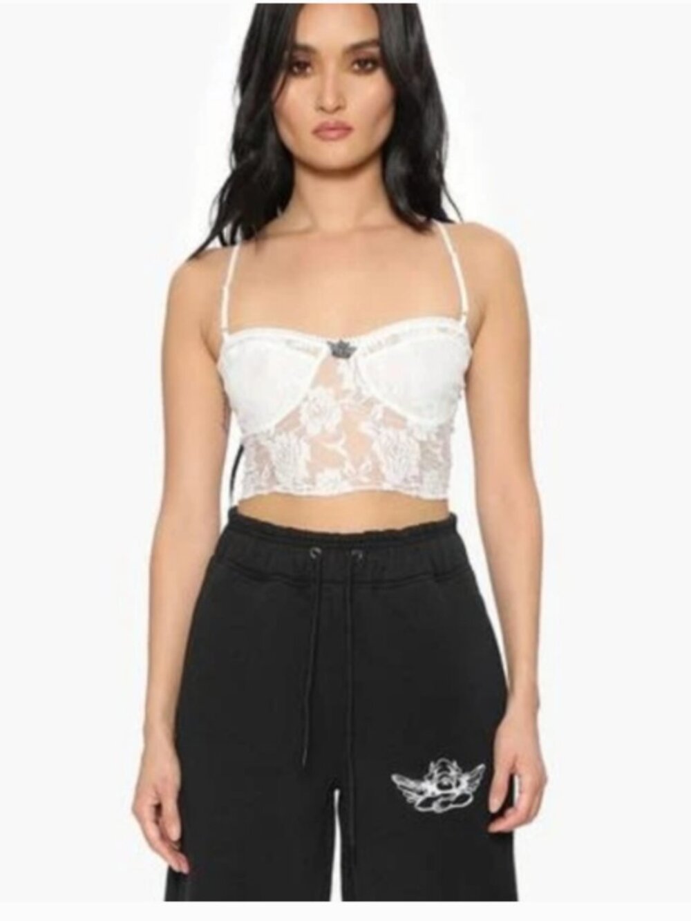3/10$ BOYS LIE White Lace Tank NWOT